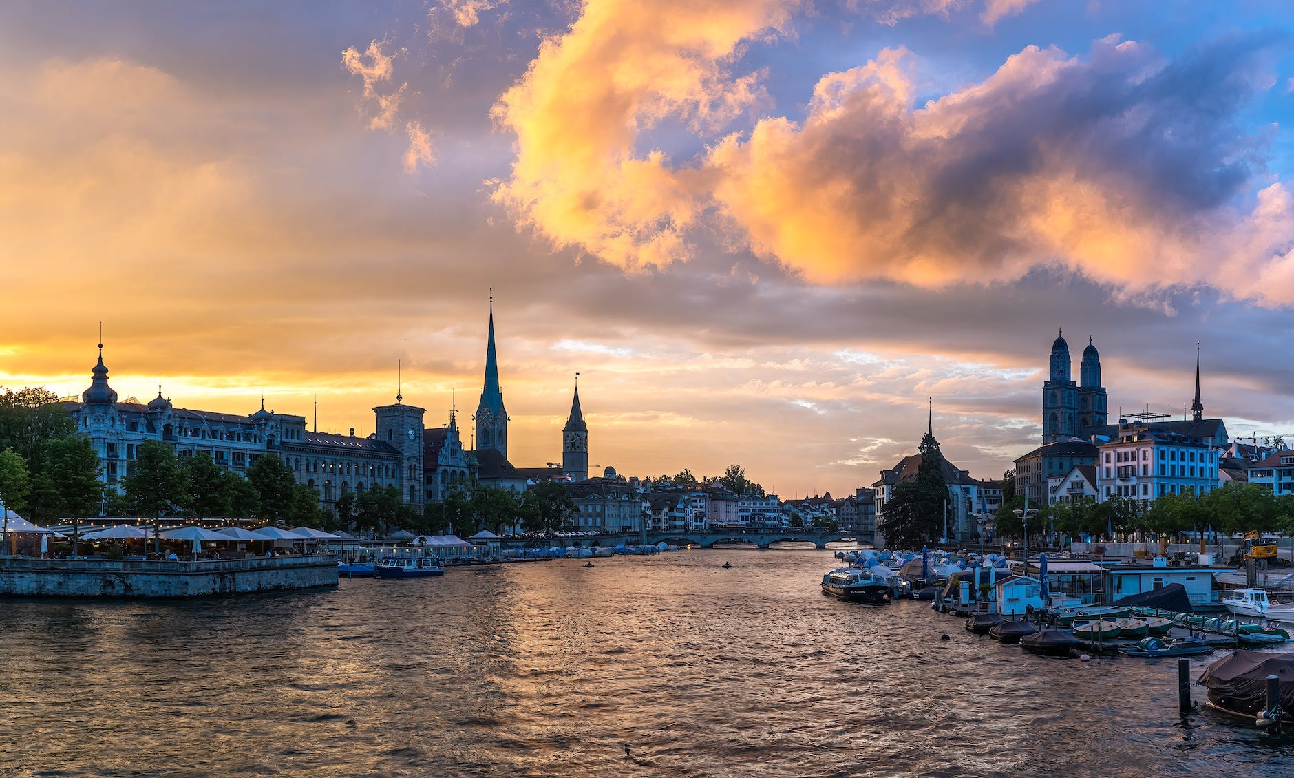 a river canal across the city