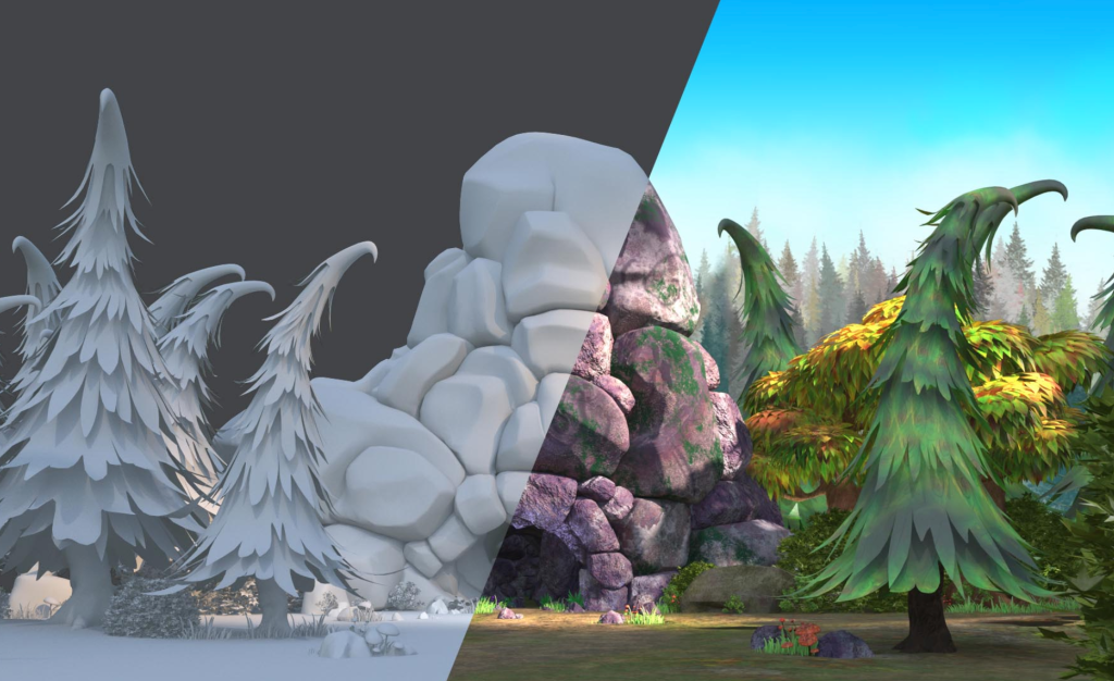 3D texturing in animation production; a short overview of the workflow